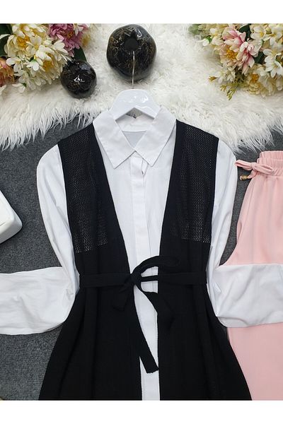 Modamorfo Black Mesh Spring Cardigan