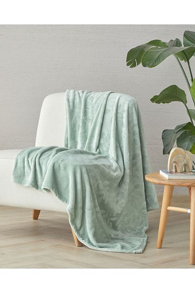 English Home Κουβέρτα τηλεόρασης Ramona Jacquard Supersoft 120x160 cm Sage Green