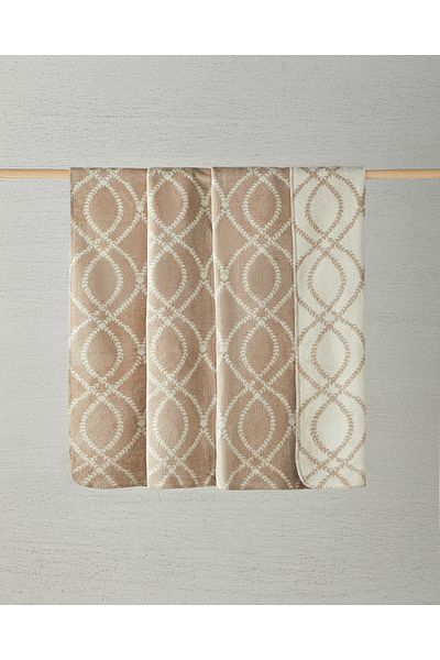 English Home William Beige Blanket - Cotton, Double, 200X220