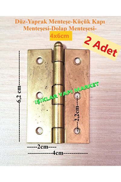 Genel Markalar Düz-yaprak Menteşe-küçük Kapı Menteşesi-dolap Menteşesi- 4x6cm (2ADET) 6 Ay Sağ Kapı Menteşesi Metal