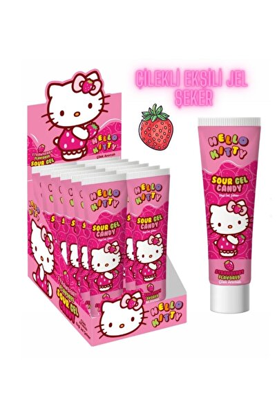 Lolliboni Hello Kitty Çilek Aromalı Jel Şeker 35 gr 12 Adet