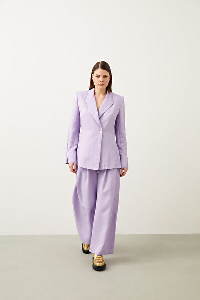 Jus De Pommes LİLA TEK DÜĞMELİ KADIN CEKET