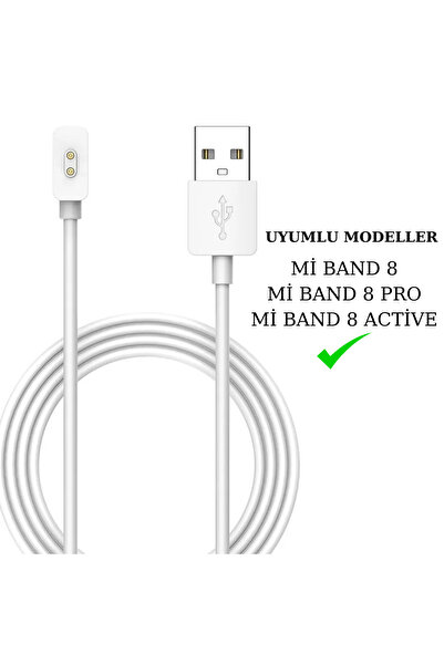 İncisoft Xiaomi Mi Band 8 / 8 Pro / 8 Active Uyumlu Yüksek Kalite Usb Şarj Ci...