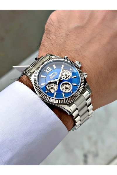 Slazenger Fonksiyonları Aktif 5 Atm Su Geçirmez Çelik Kordon Erkek Kol Saati 2316.01