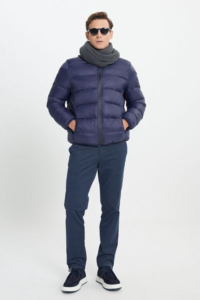 ALTINYILDIZ CLASSICS Ανδρικό παλτό τύπου Navy Blue Standard Fit Cold Proof Casual