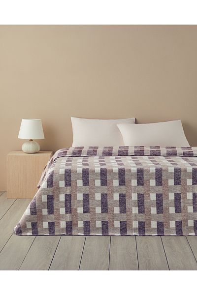 English Home Κουβέρτα Μονή Βαμβακερή Magnet 150x200 cm Κρέμα - Claret Red
