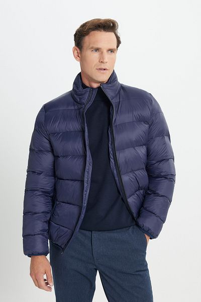 ALTINYILDIZ CLASSICS Ανδρικό παλτό τύπου Navy Blue Standard Fit Cold Proof Casual