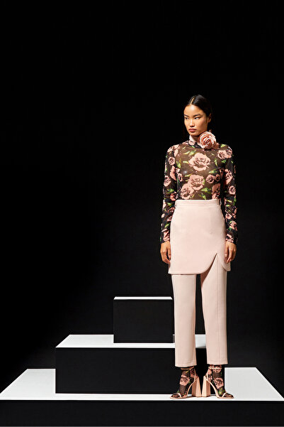 Jus De Pommes Pudra Asimetrik Kesim Mini Etek