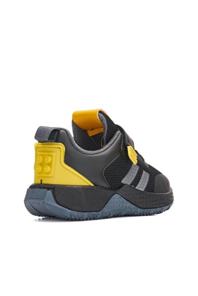 homiro Černo-žluté botičky Filet - s krajkou a páskem