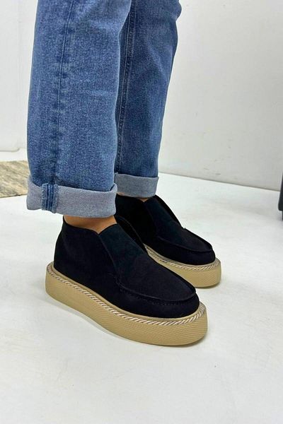 inizio Μαύρα Suede Daily Γυναικείες Μπότες V4230