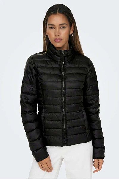 ONLY Onlnewtahoe Zippered Pocket Stand Collar Regular Fit Quilted Puffer Coat 15304783