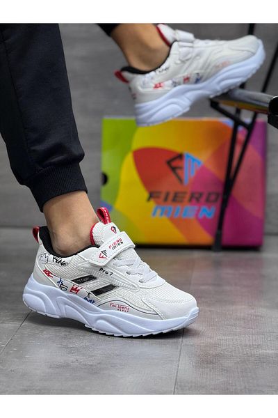 homiro Pantofi sport pentru copii - Banded, Fuspet, Faylon Talpă, alb-negru