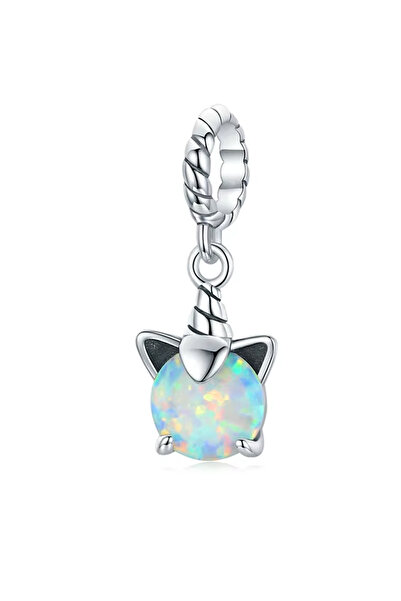 Fubena Simli Kedi Sallantılı Gümüş Charm