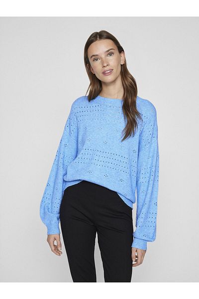 VILA Strickpullover Rundhals