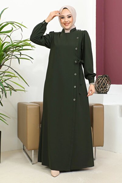 Nevayla Moda Хакі Абая - з краваткою та кнопкою на ґудзиках