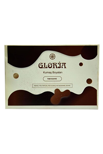 Gloria Tam Kahve Rengi Pamuk Yün Naylon Ipek Kumaş Boyası 10gr