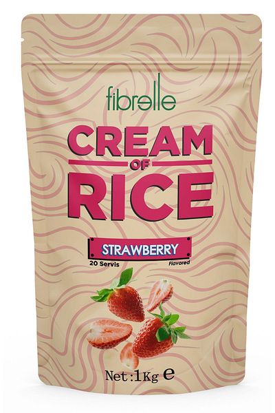 Fibrelle Strawberry Flavored Cream of Rice - 1kg - 20 Servings