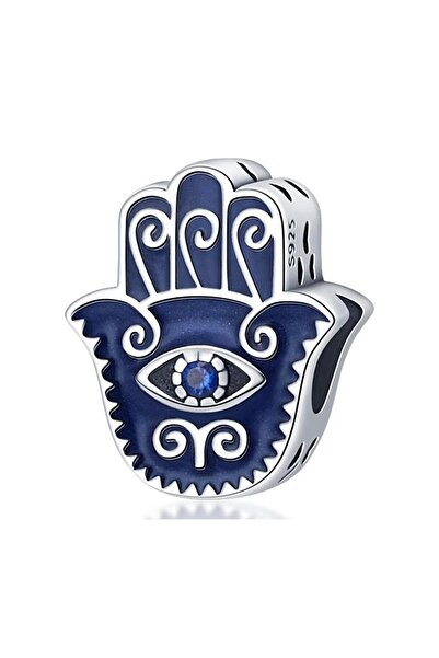 Fubena Fatma Ana Eli Nazar Mavisi Gümüş Charm