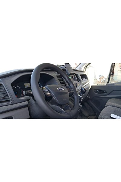 HASBAY Dikişli Direksiyon Kılıfı Siyah Deri/dikişli Ford Transit Için