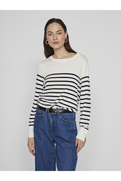 VILA Strickpullover Rundhals