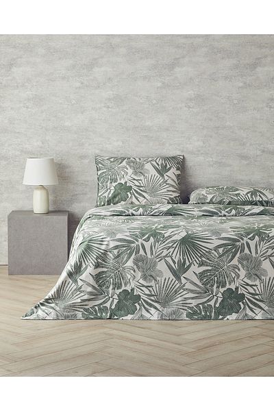 English Home Green Double Rainforest Cotton Bedding Set - 200X220 cm