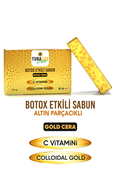 TUBALİFE صابون 100 جرام - جزيئات الذهب، تأثير البوتوكس، مضاد للتجاعيد وتجديد ...
