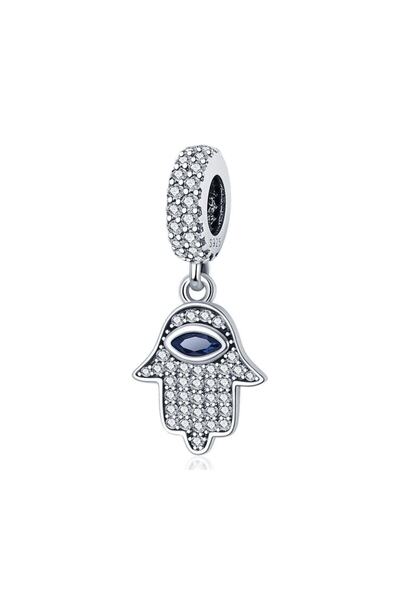 Fubena قلادة فاتمة اللامعة بحجر الأزرق الساحر