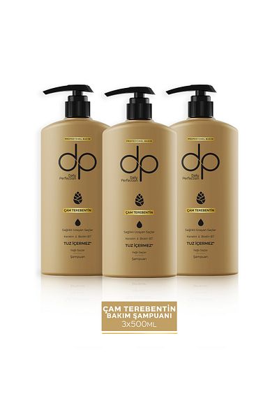 dp Daily Perfection 500 ml X 3 Pcs Pine Turpentine Shampoo