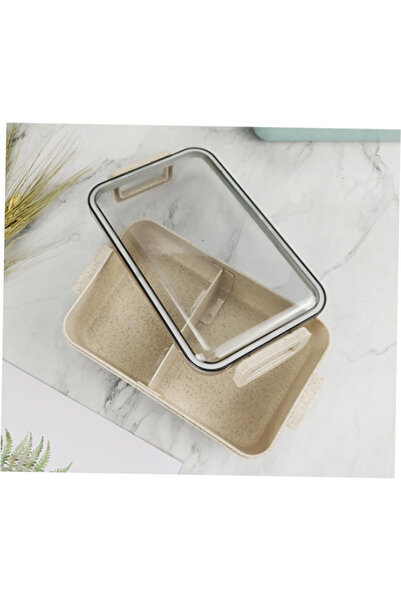 Arabest صندوق غداء للأطفال، صندوق غداء منفصل مكون من حجرتين، مصنوع من مادة آمنة للطعام، مقاوم للتسرب