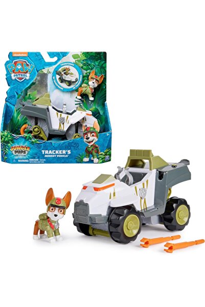 PAW PATROL Tracker Figure and Forest Themed Monkey Vehicle