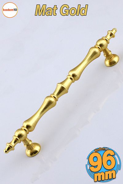 Badem10 Mâner Nilay din metal auriu mat 96 mm -9,6 cm Mobilier Bucătărie Sertar Dulap Mânere dulap Mâner