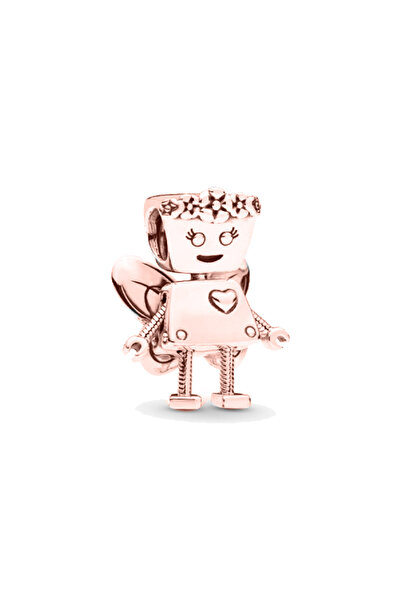 Fubena Rose Melek Kanatlı Robot 925 Ayar Gümüş Charm