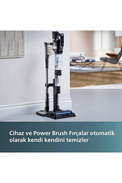 Philips Trio YENİ Islak+Kuru , 25.2 V , 9000 Series , Sarjlı Dik Süpürge, Kendini Temizleme Özellikli