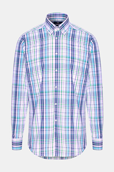 W Collection Multi-Colored Long Sleeve Plaid Shirt