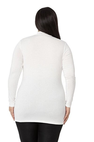 DISENTIS MODEST Σώμα εκρού μακρυμάνικο μισό Fisherman μεγάλου μεγέθους