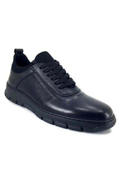 Libero 4753 Genuine Leather Men's Casual Shoes-Black