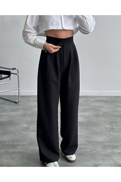 COMBİNE MİCHAİL Pantaloni Palazzo cu închidere velcro din Lycra de damă