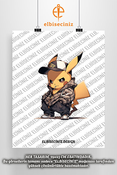 VİZYON İKRA طباعة نسيج DTF مميزة تحت عنوان "PIKACHU". يمكن لصقه بسهولة بالكي