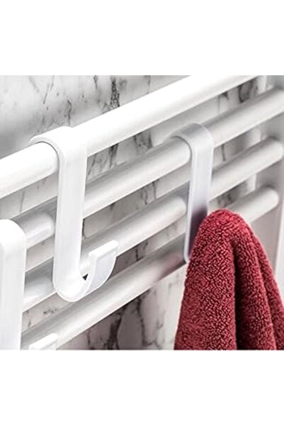 PONÇİK STORE Banyo Havlu Askısı Havlupan ve Duşakabin Uyumlu, Plastik Askı, 4...