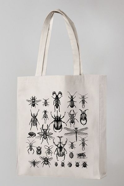 Vatkalimon Bezji Bugs Patterned Tote Bag - Canvas