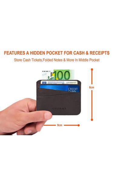 gio&mi Чорний гаманець із натуральної шкіри - Boris B2