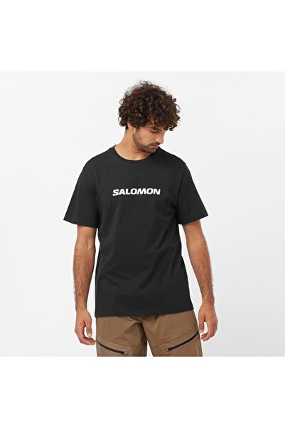 Salomon Ανδρικό μπλουζάκι LC2245 Sal Logo Perf SS ΜΑΥΡΟ