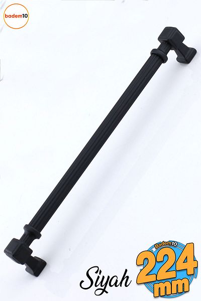 Badem10 Talas 224 Mm Mobilier Metal Negru Dungi Sertar Bucătărie Dulap Dulap 22,4 Cm Mâner Mâner