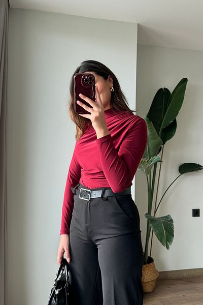 Güneş Sandy Draped Blouse