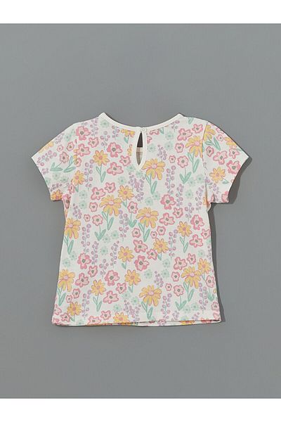 LC Waikiki Crew Neck Floral Baby Girl Pajama Set