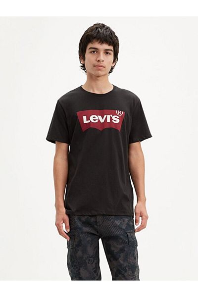 Levi's Γραφικό Σετ Γραφικό Ανδρικό Μαύρο Μπλουζάκι Λαιμού