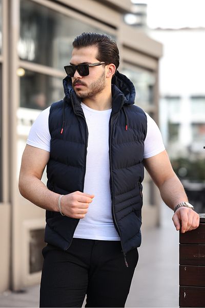 Boymen Waterproof Men's Removable Hooded Vest