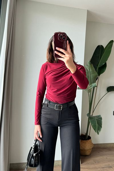 Güneş Sandy Draped Blouse