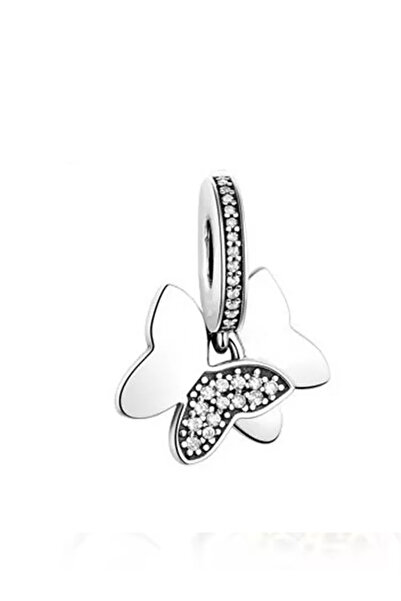 Fubena Kelebekler Sallantılı Gümüş Charm