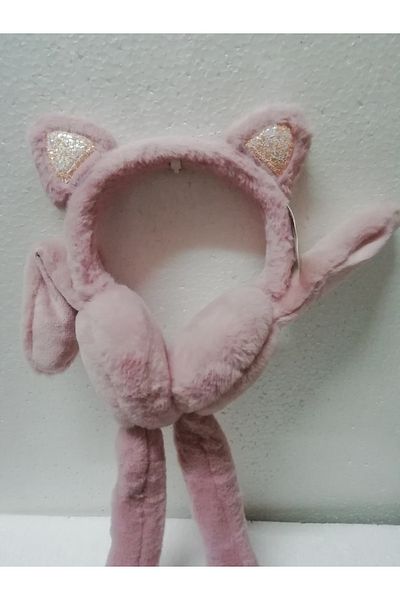 İLHANLAR Plush Earmuff Beanie Hat with Lightless Moving Sound and Playful Ears 6~14 Years